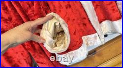 VTG 40s 50s Santa Claus Costume Christmas J. Halpern Co Halco Jacket hat red