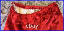 VTG 40s 50s Santa Claus Costume Christmas J. Halpern Co Halco Jacket hat red