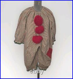 VTG 50's Kids Clown Costume Handmade One Piece Childs Retro Baggy Clown YTH 3/4