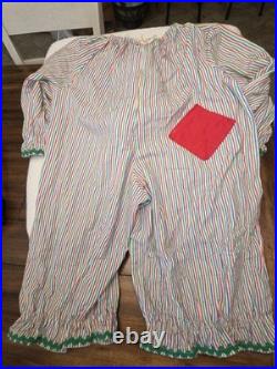 VTG 50's Kids Clown Costume Handmade One Piece Childs Retro Baggy Clown YTH 3/4