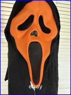 VTG 90s Scream Ghost Face Fun World Div Generation 1 Orange Cotton Hood