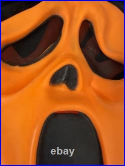 VTG 90s Scream Ghost Face Fun World Div Generation 1 Orange Cotton Hood