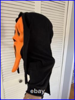 VTG 90s Scream Ghost Face Fun World Div Generation 1 Orange Cotton Hood