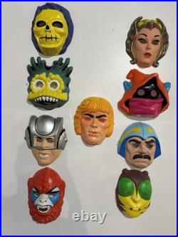 VTG Ben Cooper Halloween MOTU He-Man Huge Lot Set Plastic Mask Rare 80s Display