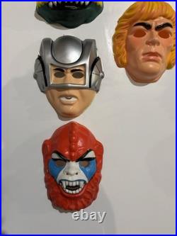 VTG Ben Cooper Halloween MOTU He-Man Huge Lot Set Plastic Mask Rare 80s Display