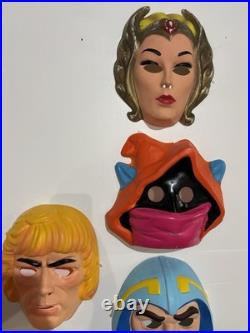 VTG Ben Cooper Halloween MOTU He-Man Huge Lot Set Plastic Mask Rare 80s Display