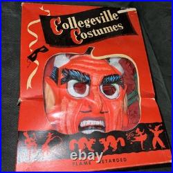 VTG Collegeville Devil Halloween Costume with Mask & Outfit Original Box 60s 70s