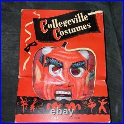 VTG Collegeville Devil Halloween Costume with Mask & Outfit Original Box 60s 70s
