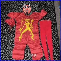 VTG Collegeville Devil Halloween Costume with Mask & Outfit Original Box 60s 70s