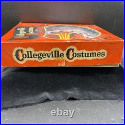 VTG Collegeville Indian Halloween Costume Mask Chief Head Child Sz M 8-10 Box