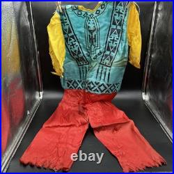 VTG Collegeville Indian Halloween Costume Mask Chief Head Child Sz M 8-10 Box