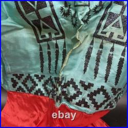 VTG Collegeville Indian Halloween Costume Mask Chief Head Child Sz M 8-10 Box