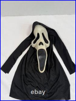 VTG Fun World White Scream Mask Hood Gen 2 Halloween Costume Prop