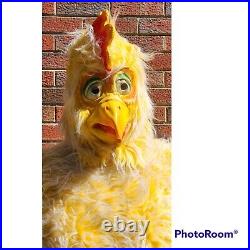 VTG RARE Ben Cooper Chicken Rooster Halloween Adult Body Costume Mask Feet Glove
