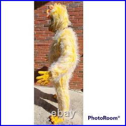 VTG RARE Ben Cooper Chicken Rooster Halloween Adult Body Costume Mask Feet Glove