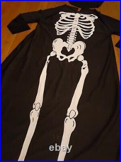 VTG Skeleton Halloween Costume Adult Size Large Gown And Mask