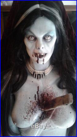 Vampira life size halloween prop in casket midnight studios fx