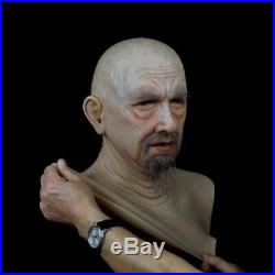 Very realistic soft silicone mask Lifelike beard Grandpa soft Silicone Mask