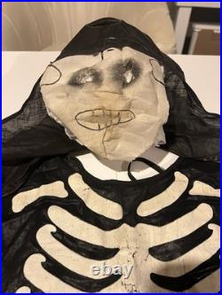 Vintage 1920s-1930s Kids Skeleton Masquerade Halloween Costume Decoration RARE