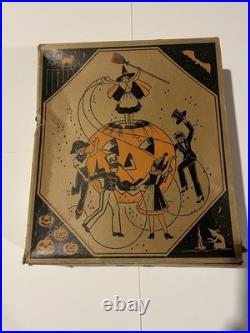 Vintage 1920s-1930s Kids Skeleton Masquerade Halloween Costume Decoration RARE