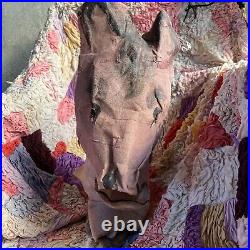 Vintage 1930s Hand Painted Horse Mask Sculpted Cheesecloth Pony Halloween
