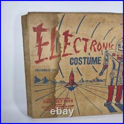Vintage 1950's The Brain Electronic Man Cardboard Costume By Fibre-Bilt 1957