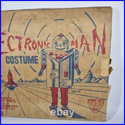 Vintage 1950's The Brain Electronic Man Cardboard Costume By Fibre-Bilt 1957