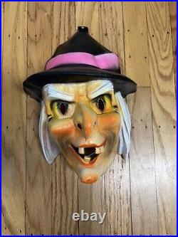 Vintage 1950s 60s Bayshore WITCH Adult Halloween Mask Costume NEW Not Ben Cooper