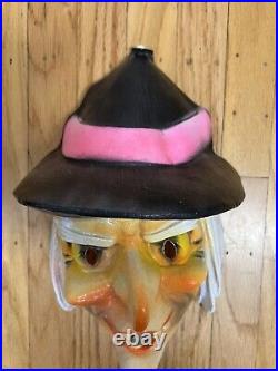 Vintage 1950s 60s Bayshore WITCH Adult Halloween Mask Costume NEW Not Ben Cooper