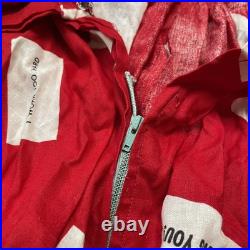 Vintage 1950s Adult Red Clown Costume with Cap