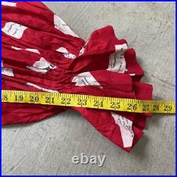 Vintage 1950s Adult Red Clown Costume with Cap