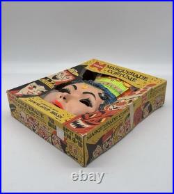 Vintage 1950s HALCO Gypsy Girl Masquerade Costume Mask w Box Halloween