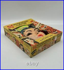 Vintage 1950s HALCO Gypsy Girl Masquerade Costume Mask w Box Halloween