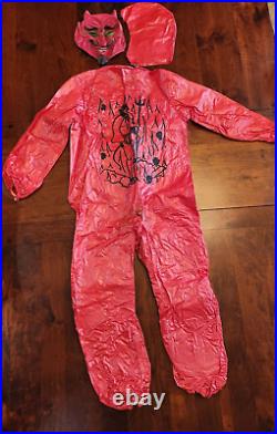 Vintage 1950s Halco Superb Brand Childs Plastic/ Rubber Masquerade Devil Costume