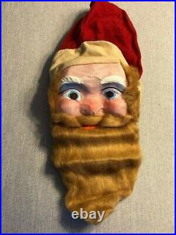 Vintage 1950s Halloween Christmas Santa Claus Costume Cloth Mask withOriginal Box