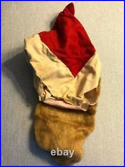 Vintage 1950s Halloween Christmas Santa Claus Costume Cloth Mask withOriginal Box