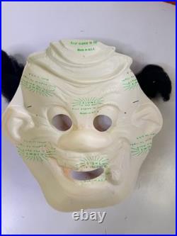 Vintage 1950s Halloween Mask Costume In box Collegeville HOBO Sm 4-6 AS-IS READ