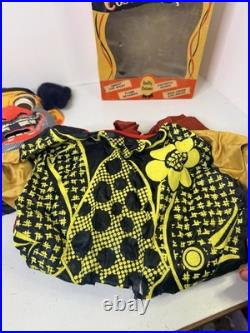 Vintage 1950s Halloween Mask Costume In box Collegeville HOBO Sm 4-6 AS-IS READ