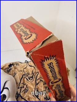 Vintage 1950s Halloween mask GHOST Costume In box Collegeville AS-IS READ