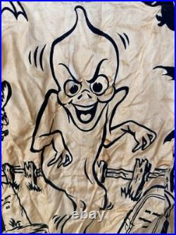 Vintage 1950s Halloween mask GHOST Costume In box Collegeville AS-IS READ