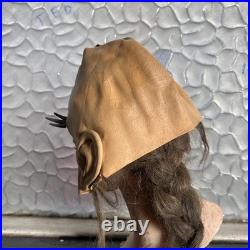 Vintage 1950s Latex pretty Woman Mask Headpiece Eyelashes Hat Halloween