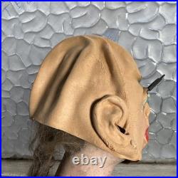 Vintage 1950s Latex pretty Woman Mask Headpiece Eyelashes Hat Halloween