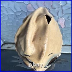 Vintage 1950s Latex pretty Woman Mask Headpiece Eyelashes Hat Halloween