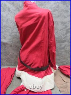 Vintage 1950s Santa Suit Coat Pants Boot Covers Hat Lightweight Vintage 1950s Santa Suit Coat Pants Boot Covers Hat Lightweight