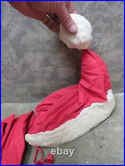 Vintage 1950s Santa Suit Coat Pants Boot Covers Hat Lightweight Vintage 1950s Santa Suit Coat Pants Boot Covers Hat Lightweight