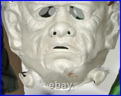 Vintage 1960's Frankenstein Costume Mask /w Green Cloth Suit RARE Ben