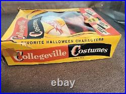 Vintage 1960s Collegeville HOTWHEELS Halloween Costume & Mask with Box