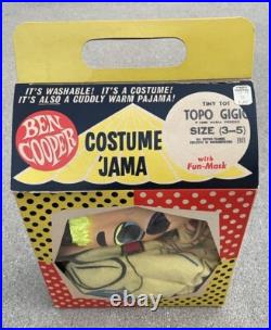 Vintage 1965 Ben Cooper Costume'Jama Pajamas TOPO GIGIO Mouse IN BOX Tiny Tot