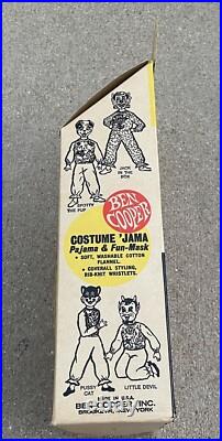Vintage 1965 Ben Cooper Costume'Jama Pajamas TOPO GIGIO Mouse IN BOX Tiny Tot