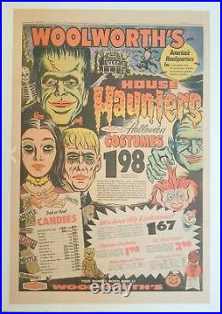 Vintage 1965 UNCLE FESTER ADDAMS FAMILY Halloween Costume Ben Cooper MUNSTERS